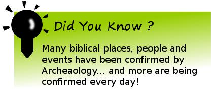 Did you know Bible places are confirmed by Archaeology?